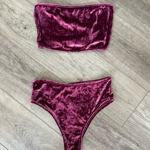 Bikini - festival outfit - suede